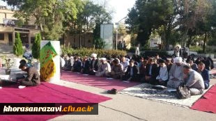 برگزاری مراسم زیارت عاشورا در جوار مزار شهدای گمنام پردیس شهید بهشتی به مناسبت هفته دفاع مقدس و پنجم مهرماه روز پیشکسوتان ، رزمندگان و عزت مداران