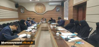 جلسه هم اندیشی تعیین خطی مشی های اساسی و سیاستهای کلی برگزاری همایش ملی تعلیم و تربیت در فرهنگ رضوی با حضور مسئولین دانشگاه فرهنگیان استان درسالن کنفرانس پردیس شهید هاشمی نژاد برگزار شد .