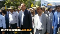 حضور رئیس دانشگاه فرهنگیان خراسان رضوی در راهپیمایی روز قدس