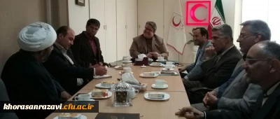 دیدار مدیر امور پردیس های دانشگاه فرهنگیان خراسان رضوی با مدیرعامل هلال احمراستان