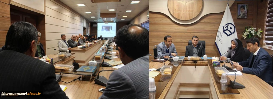 نشست علمی- تخصصی اساتید دانشگاه فرهنگیان استان خراسان رضوی،با حضور دکتر ساکی معاونت پژوهش دانشگاه فرهنگیان کشور