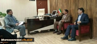 دیدار سرپرست امور پردیس های دانشگاه فرهنگیان خراسان رضوی با مدیر کل آموزش و پرورش و مدیرکل توسعه، تجهیز و نوسازی مدارس