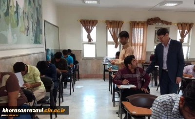 بازدید سرپرست دانشگاه فرهنگیان خراسان رضوی از حوزه برگزاری امتحانات پردیس شهید بهشتی