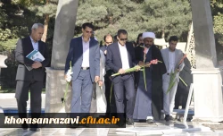 ادای احترام شرکت کنندگان در دوره «چگونگی تألیف کتاب های درسی دانشگاهی» به مقام والای شهدای گمنام