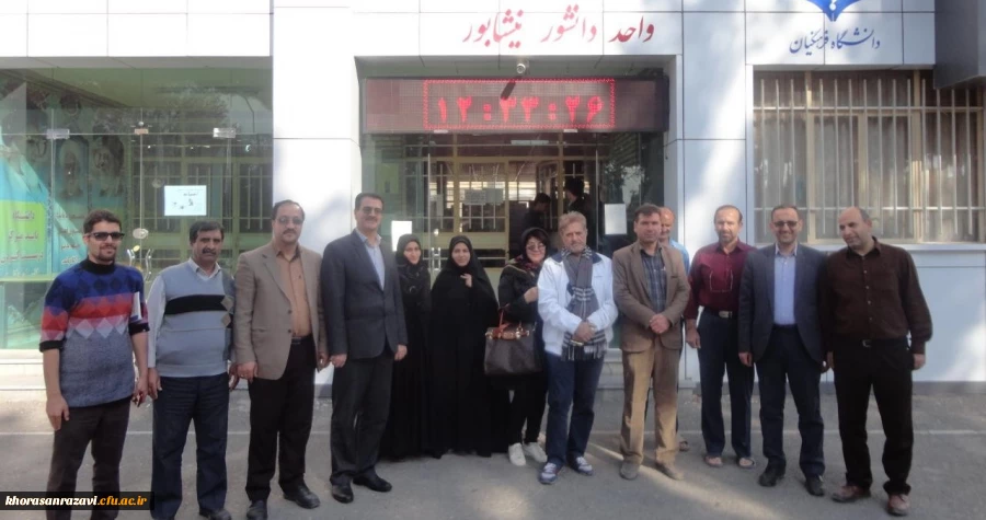 بازدید غلامرضا دانشور خیر و اهدا کننده زمین دانشگاه فرهنگیان واحد دانشور نیشابور