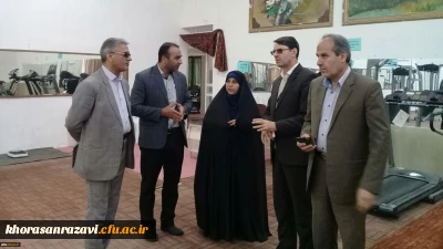 بازدید معاونت دانشجویی دانشگاه فرهنگیان از سالن ورزشی پردیس شهید بهشتی مشهد