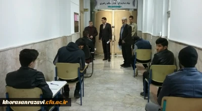 بازدید مدیر امور پردیس های دانشگاه فرهنگیان خراسان رضوی از حوزه برگزاری امتحانات پردیس شهید بهشتی