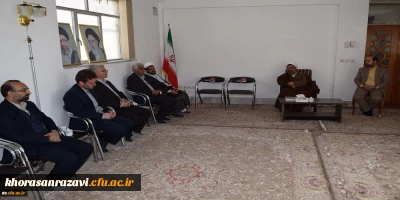 همزمان با چهلمین سالگرد انقلاب اسلامی انجام شد؛
دیدار مسئولین و دانشجویان دانشگاه فرهنگیان سبزوار با امام جمعه شهرستان