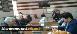 نشست روسای دانشگاه فرهنگیان سبزوار و آموزش و پرورش شهرستان جوین در حاشیه دیدار با مدارس نومعلمان منطقه