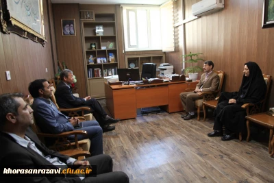 دیدار مدیر امور پردیس های دانشگاه فرهنگیان خراسان رضوی با مدیر کل نوسازی توسعه و تجهیز مدارس خراسان رضوی