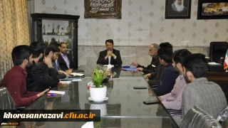 مدیر امور پردیس های خراسان رضوی در اولین جلسه اعضای منتخب ششمین شورای صنفی دانشجویی پردیس شهید بهشتی:
شورای صنفی دانشجویی بازویی توانمند برای اجرایی کردن برنامه های دانشگاه است