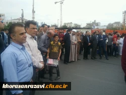 حضور پر شور دانشگاهیان دانشگاه فرهنگیان خراسان رضوی در راهپیمایی روز جهانی قدس