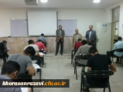 بازدید مدیر امور پردیس های دانشگاه فرهنگیان خراسان رضوی از حوزه برگزاری امتحانات پردیس شهید بهشتی 3