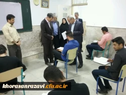 بازدید مدیر امور پردیس های دانشگاه فرهنگیان خراسان رضوی از حوزه برگزاری امتحانات پردیس شهید بهشتی 5