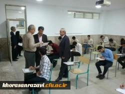 بازدید مدیر امور پردیس های دانشگاه فرهنگیان خراسان رضوی از حوزه برگزاری امتحانات پردیس شهید بهشتی 6