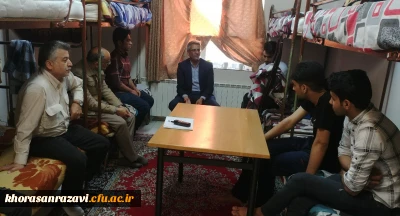 بازدید معاون توسعه منابع و امور دانشجویی دانشگاه فرهنگیان خراسان رضوی از سراهای دانشجویی پردیس شهید بهشتی