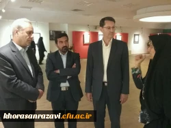 افتتاح نمایشگاه خوشنویسی عضو هیئت علمی دانشگاه فرهنگیان خراسان رضوی با عنوان یک میم  2