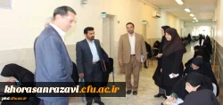 بازدید مدیریت امور پردیس های دانشگاه فرهنگیان خراسان رضوی از حوزه امتحانی پردیس شهید هاشمی نژاد
