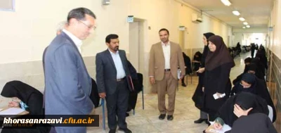 بازدید مدیر امور پردیس های دانشگاه فرهنگیان خراسان رضوی از حوزه امتحانی پردیس شهید هاشمی نژاد