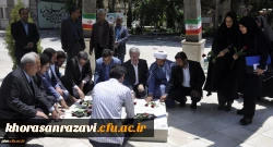 ادای احترام به شهدای گمنام پردیس شهید بهشتی مشهد
