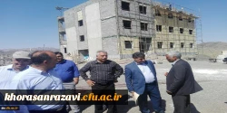 بازدید مدیرکل سازمان نوسازی مدارس استان خراسان رضوی به همراه سبحانی فر نماینده مجلس شورای اسلامی از پروژه احداث دانشگاه فرهنگیان سبزوار
بازدید مدیرکل سازمان نوسازی مدارس استان خراسان رضوی، نماینده مجلس شورای اسلامی از پروژه احداث دانشگاه فرهنگیان سبزوار