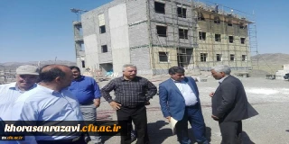 بازدید مدیرکل سازمان نوسازی مدارس استان خراسان رضوی و نماینده مجلس شورای اسلامی سبزوار از پروژه احداث دانشگاه فرهنگیان سبزوار