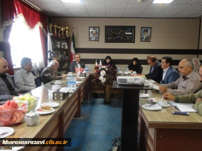 با حضور نمایندگان مردم نیشابور در مجلس شورای اسلامی و مسئولین شهرستان برگزار شد؛
جلسه هم اندیشی و پی گیری توسعه دانشگاه فرهنگیان نیشابور