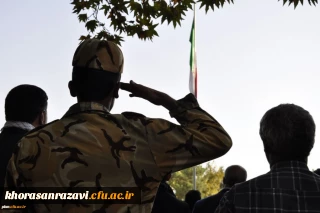 همزمان با هفته دفاع مقدس انجام شد؛
برگزاری مراسم صبحگاه مشترک در پردیس شهید بهشتی خراسان رضوی