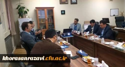 نشست رییس دانشکده علوم تربیتی و گروه همایش برنامه درسی و اشتغال دانشگاه فردوسی مشهد با مدیر دانشگاه فرهنگیان استان خراسان رضوی برگزار شد.