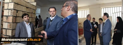 بازدید سرپرست مدیریت امور پردیس های استان خراسان رضوی از عملیات افزایش بنا و ساخت سرویس بهداشتی در سرای دانشجویی نرجس