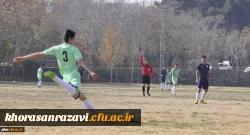 برگزاری مسابقه فوتبال بین تیم های دانشگاه فرهنگیان خراسان رضوی و دانشگاه فردوسی مشهد