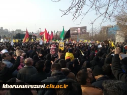 حضور مسئولان استادان و دانشجویان دانشگاه فرهنگیان خراسان رضوی در مراسم وداع با پیکر مطهر سردار شهید سلیمانی 4