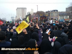 حضور مسئولان استادان و دانشجویان دانشگاه فرهنگیان خراسان رضوی در مراسم وداع با پیکر مطهر سردار شهید سلیمانی 5