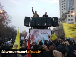 حضور مسئولان استادان و دانشجویان دانشگاه فرهنگیان خراسان رضوی در مراسم وداع با پیکر مطهر سردار شهید سلیمانی 6