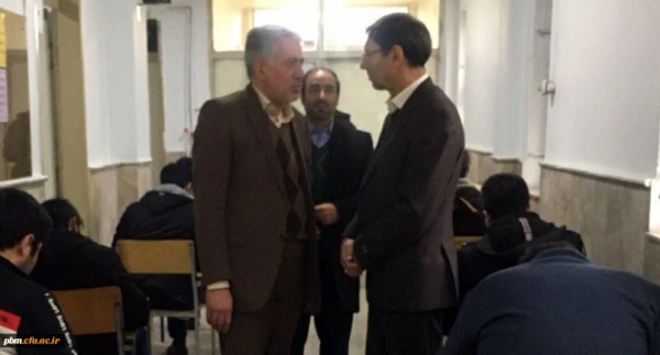 بازدید مدیر امور پردیس های خراسان رضوی از حوزه برگزاری آزمون های پایان نیم سال پردیس شهید بهشتی 2