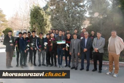 عیادت دانشجو معلمان دانشگاه فرهنگیان خراسان رضوی از جانبازان قطع نخاعی در مرکز توانبخشی امام خمینی (ره) مشهد 2