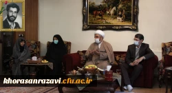 دیدار مدیر امور پردیس های دانشگاه فرهنگیان خراسان رضوی با خانواده شهید محمد حسین فاضلی