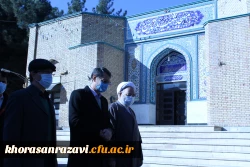 ادای احترام مشاور و نماینده وزیر آموزش و پرورش در امور دانشگاه فرهنگیان به شهدای گمنام پردیس شهید بهشتی دانشگاه فرهنگیان خراسان رضوی 8
