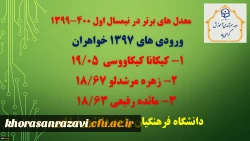 برترین های معدل در نیمسال اول 400- 1399 4