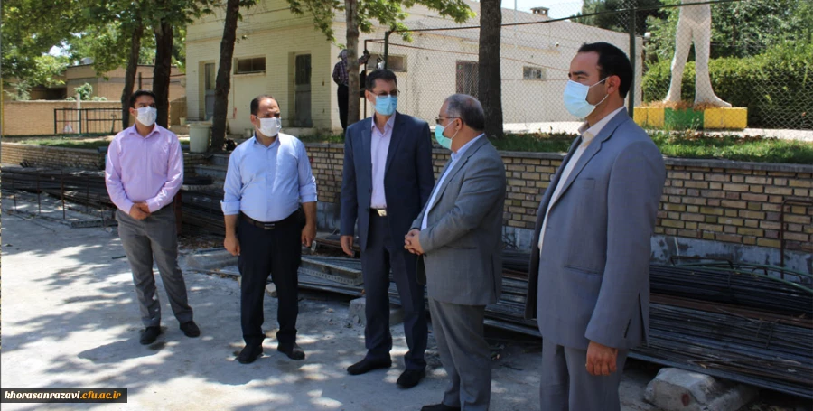 بازدید مدیر کل نوسازی و تجهیز مدارس خراسان رضوی از پروژه خیر ساز زنده یاد حاج حسین شکرریز در پردیس شهید بهشتی دانشگاه فرهنگیان مشهد