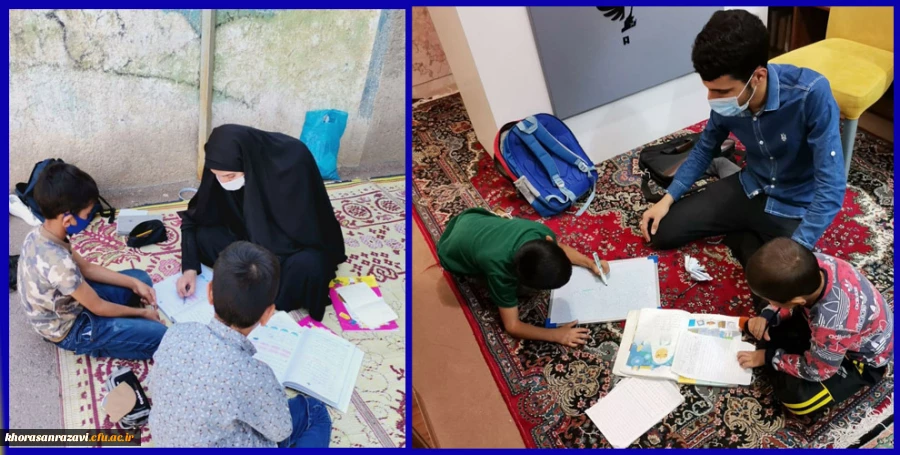 حرکت جهادی تدریس به دانش آموزان یتیم و بی سرپرست در خیریه های جوادالائمه و حضرت مریم شهرستان نیشابور
