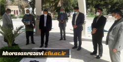 ادای احترام معاون پژوهشی و فناوری دانشگاه فرهنگیان به مقام والای شهدای پردیس شهید بهشتی مشهد 2