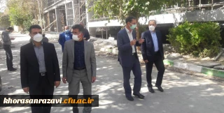 بازدید معاون پژوهشی و فناوری دانشگاه فرهنگیان از ساختمان در حال احداث بنیاد پژوهشی دانشگاه فرهنگیان استان خراسان رضوی