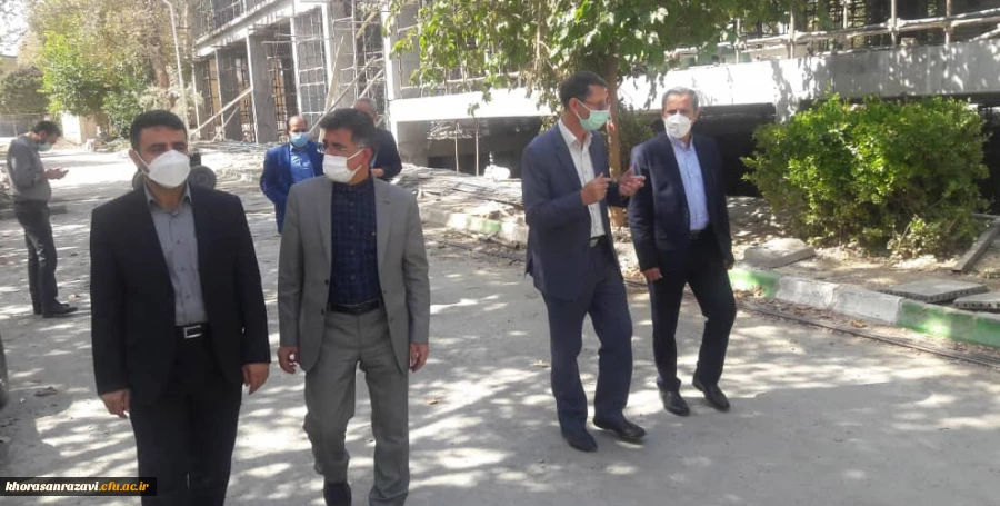 بازدید معاون پژوهشی و فناوری دانشگاه فرهنگیان از ساختمان در حال احداث بنیاد پژوهشی دانشگاه فرهنگیان استان خراسان رضوی