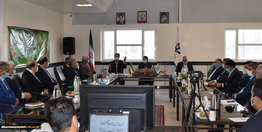 جلسه بررسی شرایط و رفع مشکلات ساختمان جدید دانشگاه فرهنگیان شهرستان سبزوار