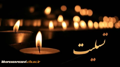 عرض تسلیت به استاد گرامی جناب آقای گنجی فر