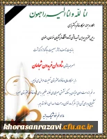 عرض تسلیت به همکار ارجمند سرکار خانم دکتر بزمی 4