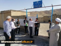 بازدید رئیس دانشگاه فرهنگیان خراسان رضوی و هیأت همراه از اردوی جهادی دانشجومعلمان بسیجی