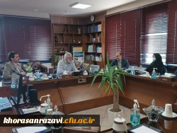 دکتر احد ضابط رئیس دانشگاه فردوسی مشهد در نشست صمیمی با مدیریت امور پردیس های دانشگاه فرهنگیان خراسان رضوی ؛
 2