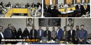  با حضور مدیریت و جمعی از مدیران  امور پردیس های دانشگاه فرهنگیان استان خراسان رضوی برگزار شد:

جلسه تکریم اعضای شورای صنفی دوره گذشته و معارفه اعضای جدید